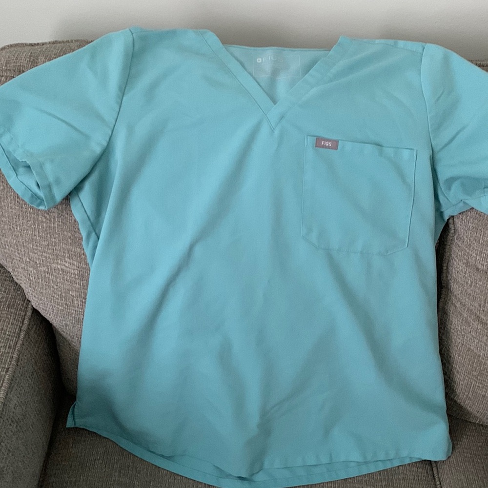 Figs Technical Collection XL light teal scrub top